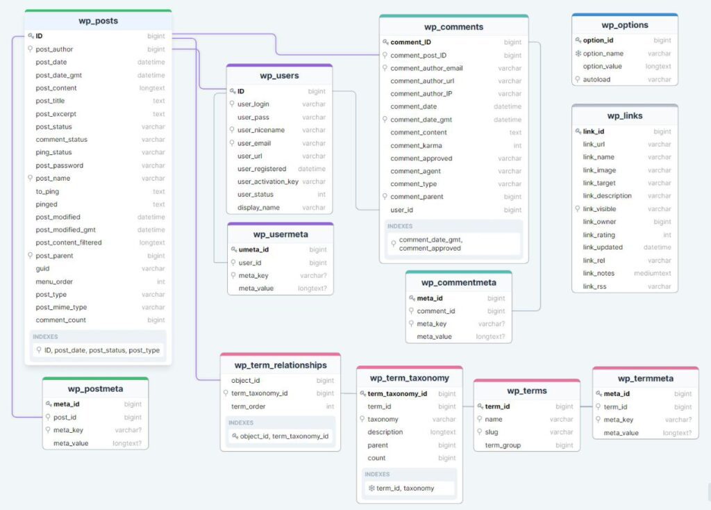 WordPress database