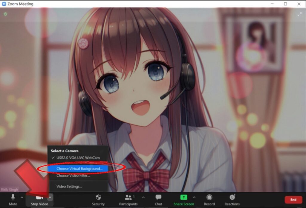 How to blur the background in Zoom during a meeting